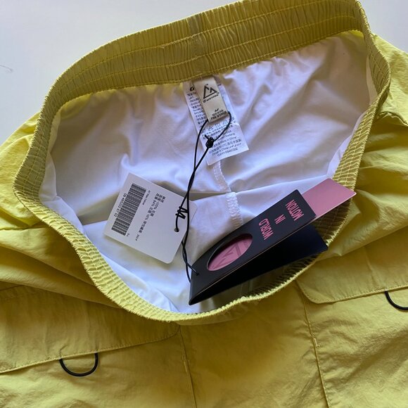 G-Motion Cargo Skort Womens Sz M Yellow Elastic Waist Pockets Lightweight Nylon - Picture 7 of 8